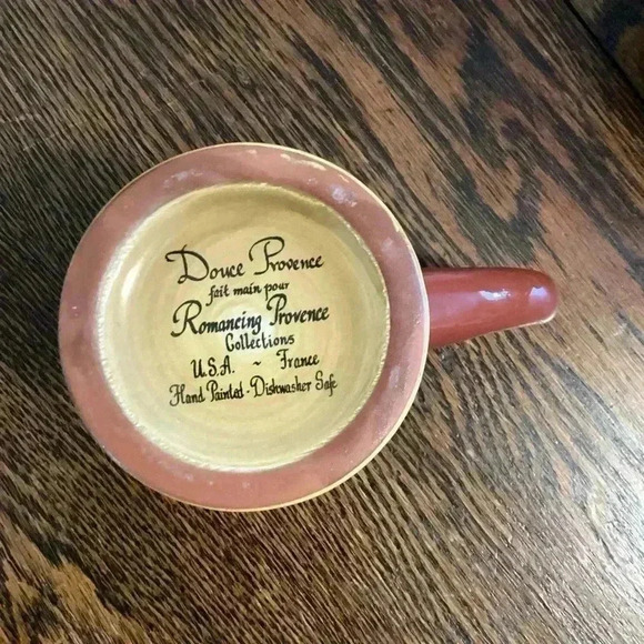 Vintage Douce Provence Teapot&Cup Romancing Provence Collections, Hand Painted - Picture 14 of 14